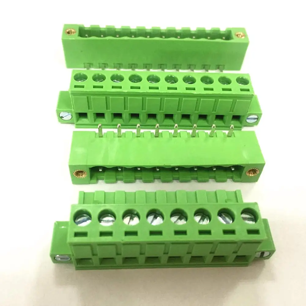 Screw Terminal Block2.5mm/3.5mm/3.81mm/5.0mm/5.08mm Pitch2 3 4 5 6 7 8 9 10 12 14 16 18 20pin Terminal Block Electrical