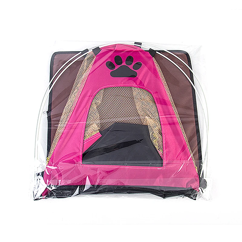 Teepee Pop-Up Dog Cat Bed small Portable Foldable Pet Tent with cushion