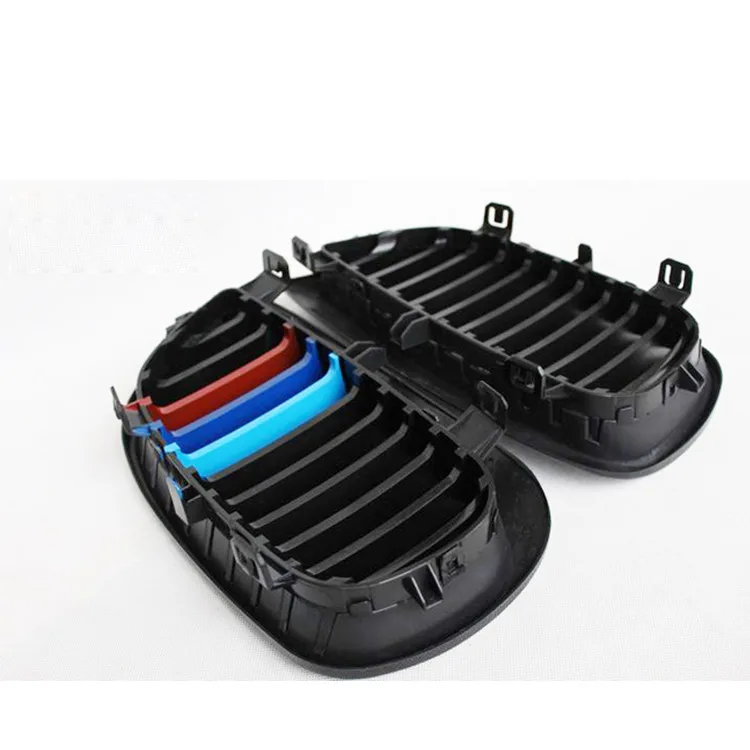 ABS material gloss M-tri color front kidney grill grille mesh For BMW 1 series e81 e87