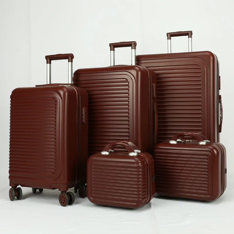 Коричневый жесткий Дорожный чемодан, 3 шт., 2 шт., ручной чемодан с замком TSA, Спиннер, 4 колеса, 5 шт., чемодан из АБС-пластика, комплект чемоданов на колесиках