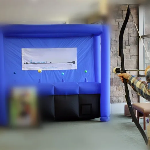Inflatable archery hoverball target