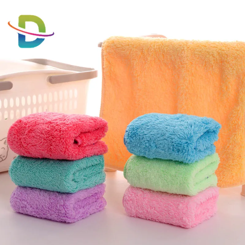 Customized face towels coral fleece bath towel folding face towel