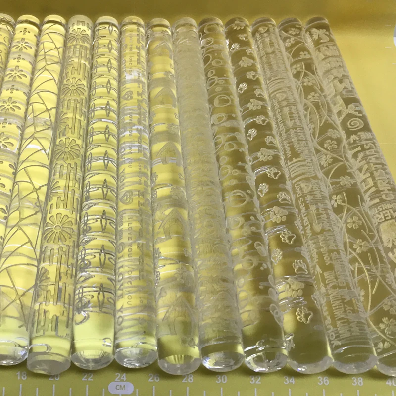 Акриловые украшения для тиснения Скалка с большим выбором рисунков кухонные инструменты выпечки