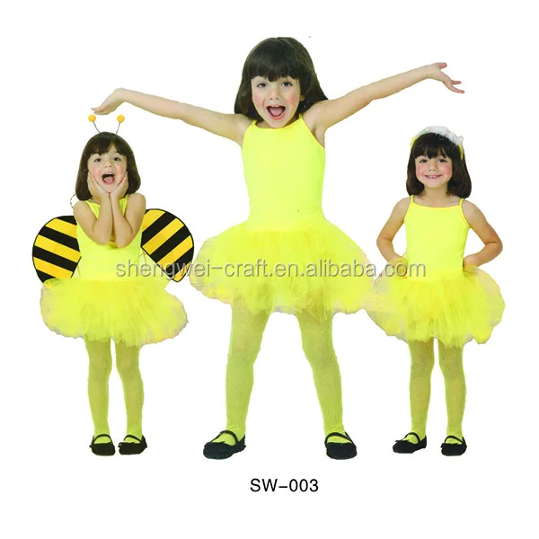 Factory hot sale children or adult yellow colorful ballet dress