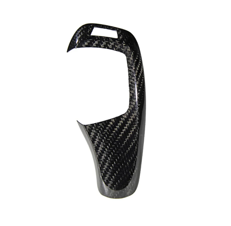 For BMW Carbon Fiber Black Gear Shift Cover Trim Surround Cover