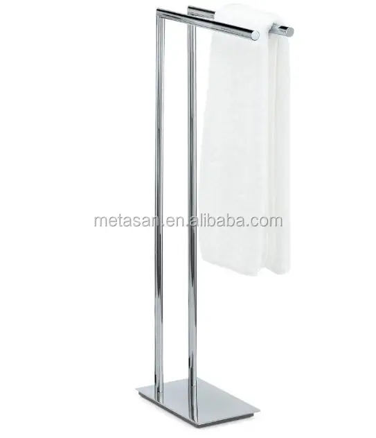 Multifunctional stainless steel free standing towel rack