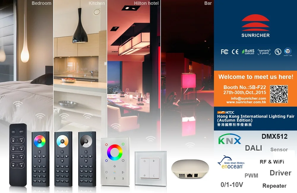 Sunricher SR-2818  Size 8 Zones RGBW RF LED Remote Control