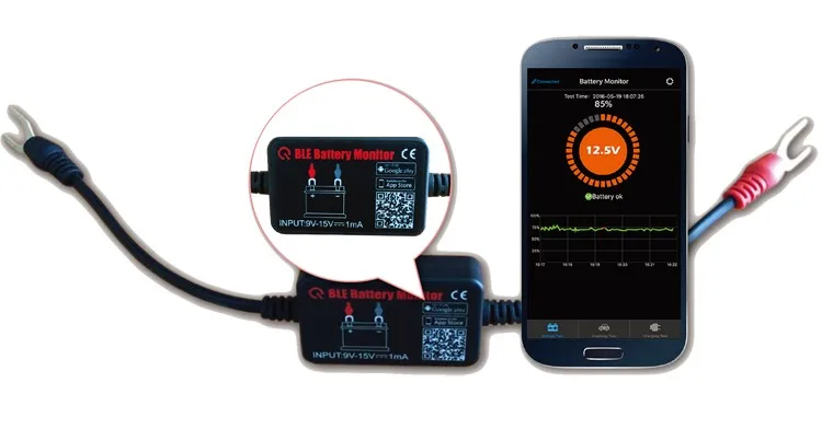 Bluetooth 4 0 Автомобильный прибор для проверки запуска BM2 12 в монитор автомобильного