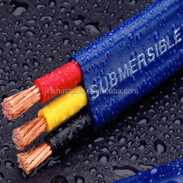 LV 3 Core Rubber Insulation Submersible Flat Cable
