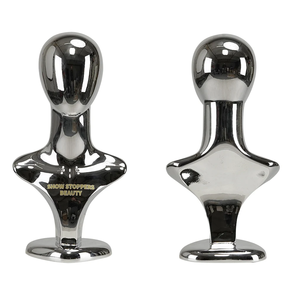 Wholesale silver custom beautiful male faceless human bald  hair wig mannequin heads