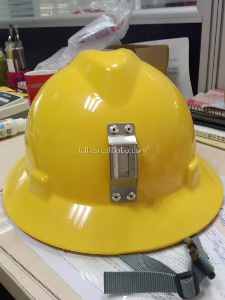 V style Full Brim mining Safety Helmet with CE and ANZI standard can install lamp holder
