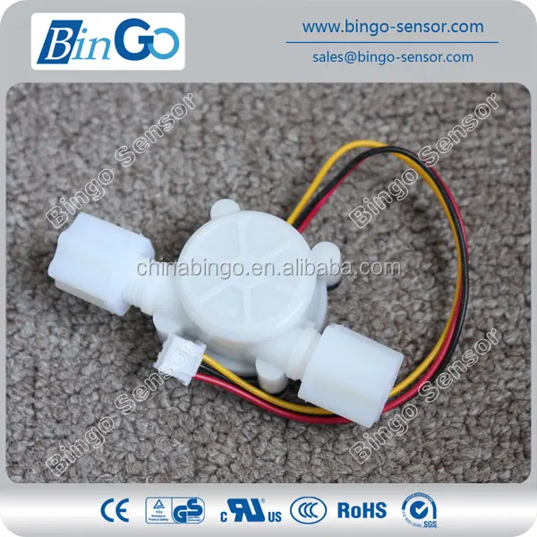 POM для жидкой воды датчик потока, белый датчик расхода воды