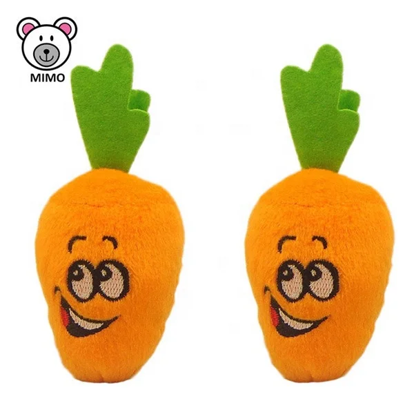 Custom OEM Design Funny Big Eyes Carrot Plush Toy Wholesale Comfortable Cotton Food Stuffed Vegetable Soft Plush Dog Carrot Toy
