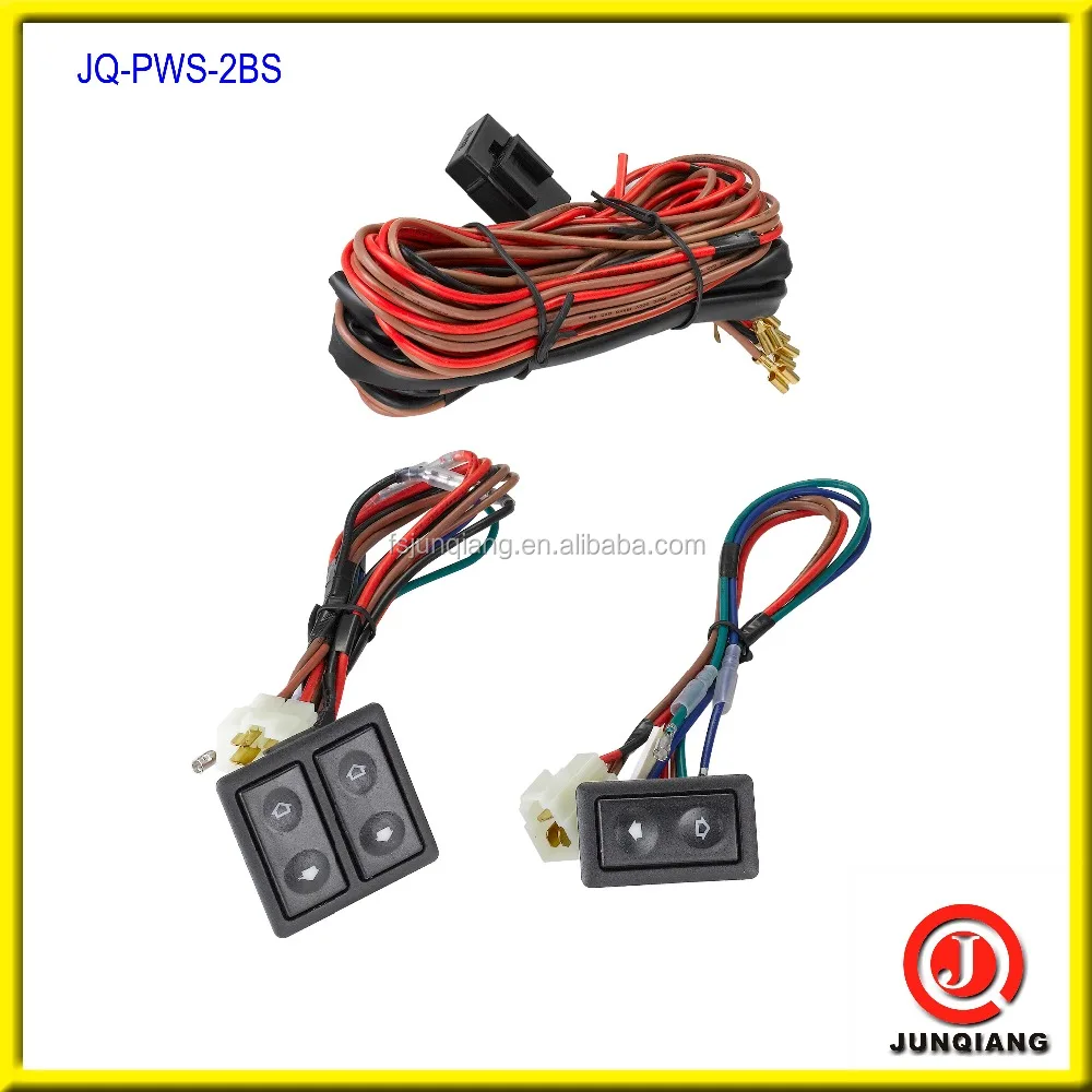 Universal 2 Door Electric Car Power Window Conversion & Switch Kit With High Torque Motor
