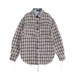 OEM Fancy Lady Long Sleeve Woven Tweed shirts special cutting Women elegant WINTER Blouse From Chinese garments Supplier
