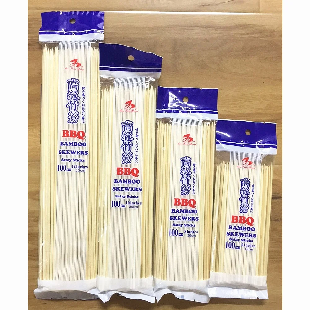 
Wholesale BBQ Bamboo Sticks/Skewers Without Knots Bamboo Skewers and Toothpicks kebab skewer 