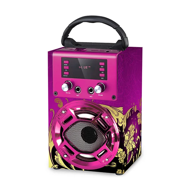 Christmas gift oem colorful portable wireless wood speaker