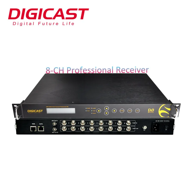 (DMB-9008B) Professional 8 channels Digital TV Headend RF to IP Converter RJ 45 interface for TV Station/Hotel IPTV