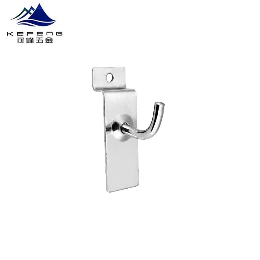 Direct factory fashion design metal chrome display slatwall hanging hook KF-C030