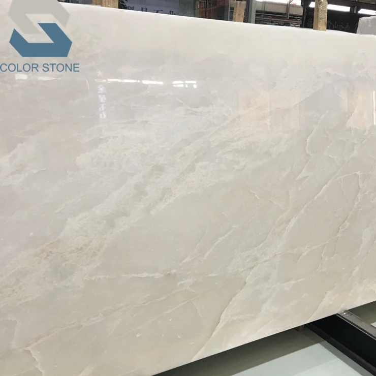 Polished marmore onice bianco translucent royal white onyx marble onix stone slab