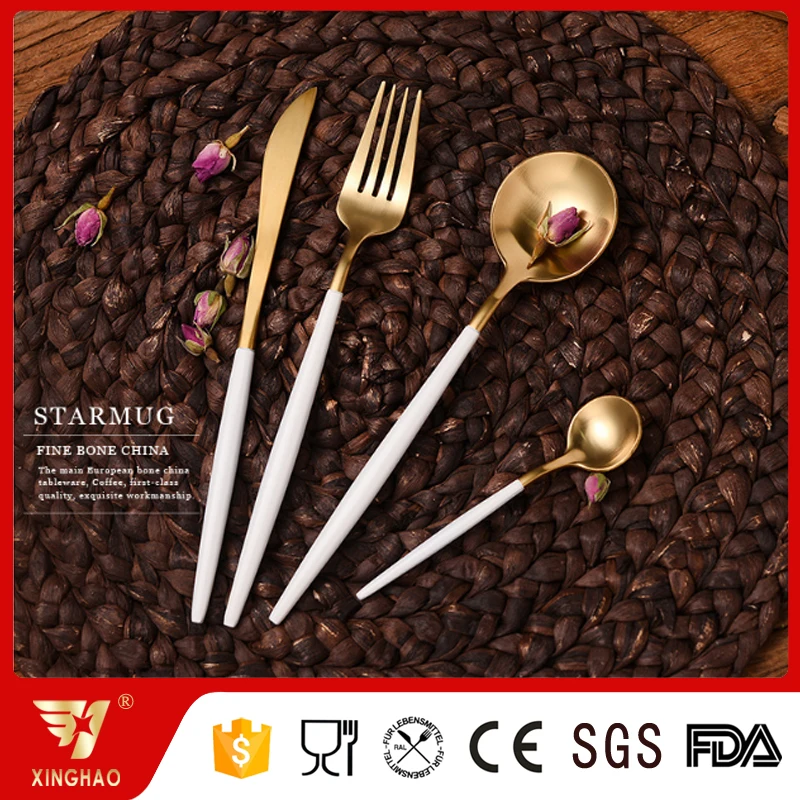 30% OFF Luxury 4 Pcs Gold Plated Cutlery Set Christmas Gift