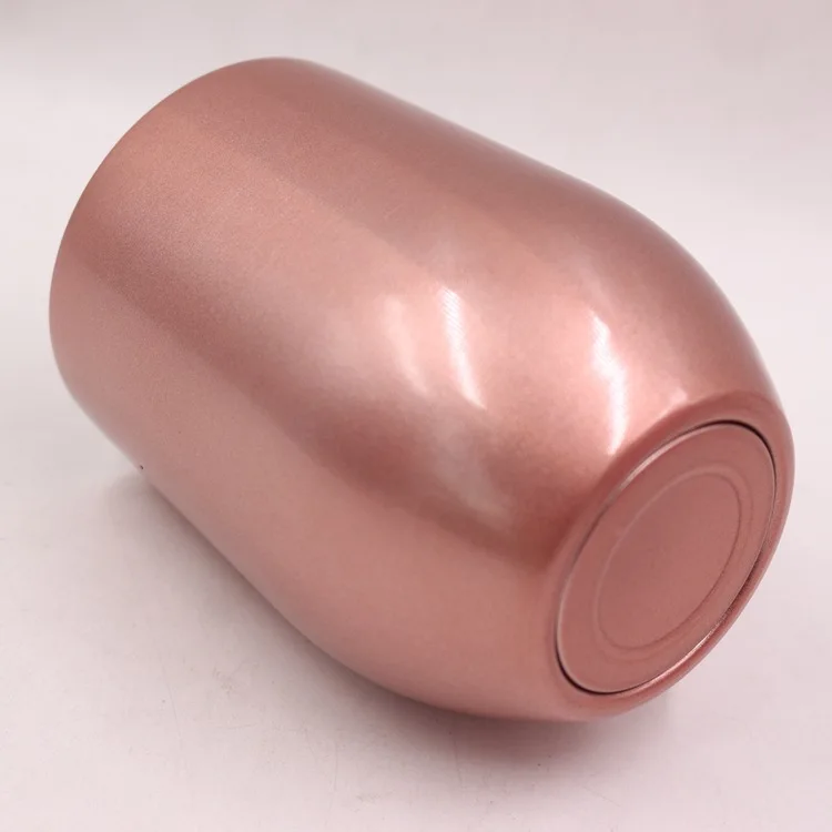 12 oz Egg Shaped  Stainless Steel Vacuum Insulated Wine Beer Tumbler Wholesale with Lid