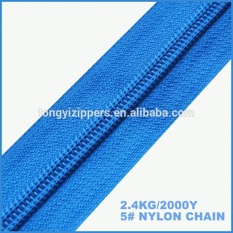 Factory Wholesale widely use Bags Garment  5# nylon  zipper long chain