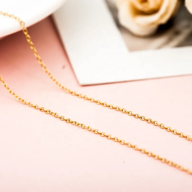 L01 Low price 18inches wholesale custom 925 Silver rolo chain link necklace made in italy 925 sterling silver cross chain