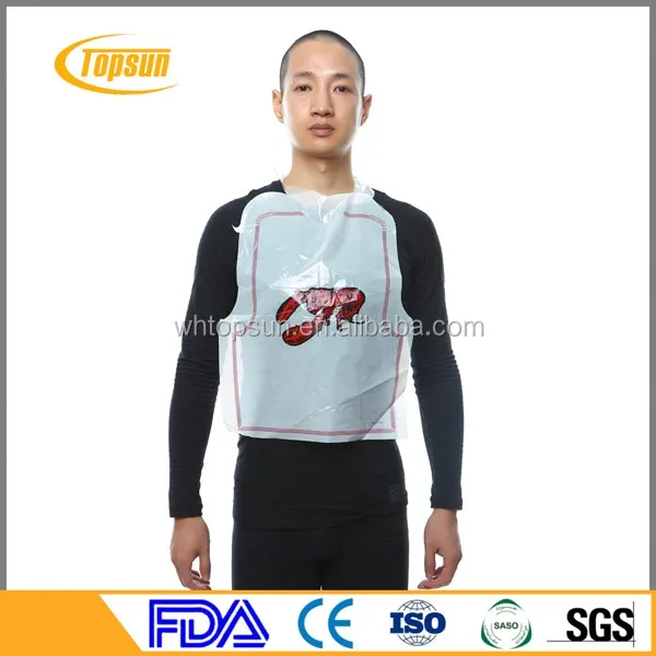 Disposable Plastic LDPE Bibs For Food