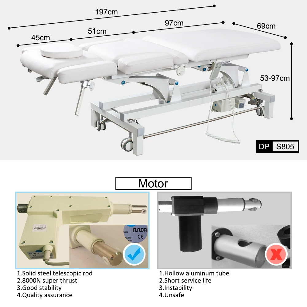 medical equipment electric adjustable hospital bed examination massage table