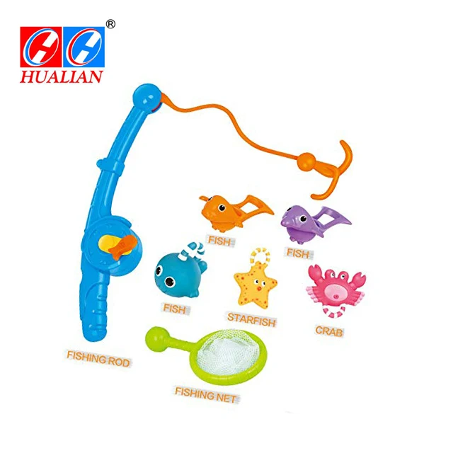Hualian Baby Bath Toy, Fishing Floating Squirts Toy Water Scoop, Bath Tub Spoon Fishing Game in Bathtub Bathroom Pool Bath Time