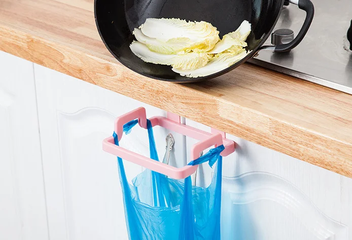 
Kitchen Cabinets Door Back Garbage Rack Hanging Design Garbage Bags Holder 