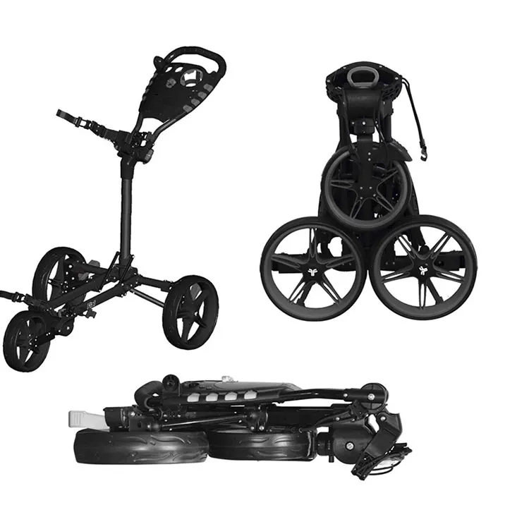 Новый дизайн, легкая 3-колесная плоская складная тележка для гольфа, колесо для гольфа 3 колеса