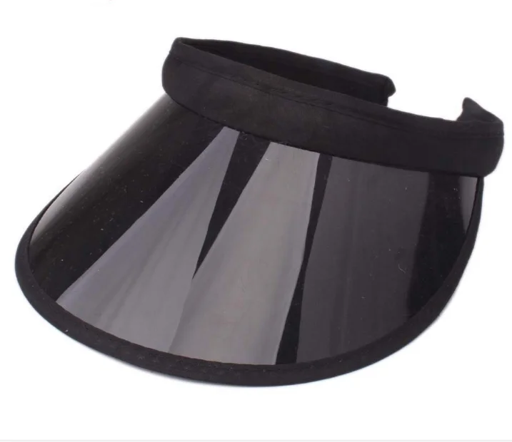 Promotion Cheap Summer Customized Plastic Transparent Sun Visor Hat PVC Plastic Sun Visor Cap For UV Protection