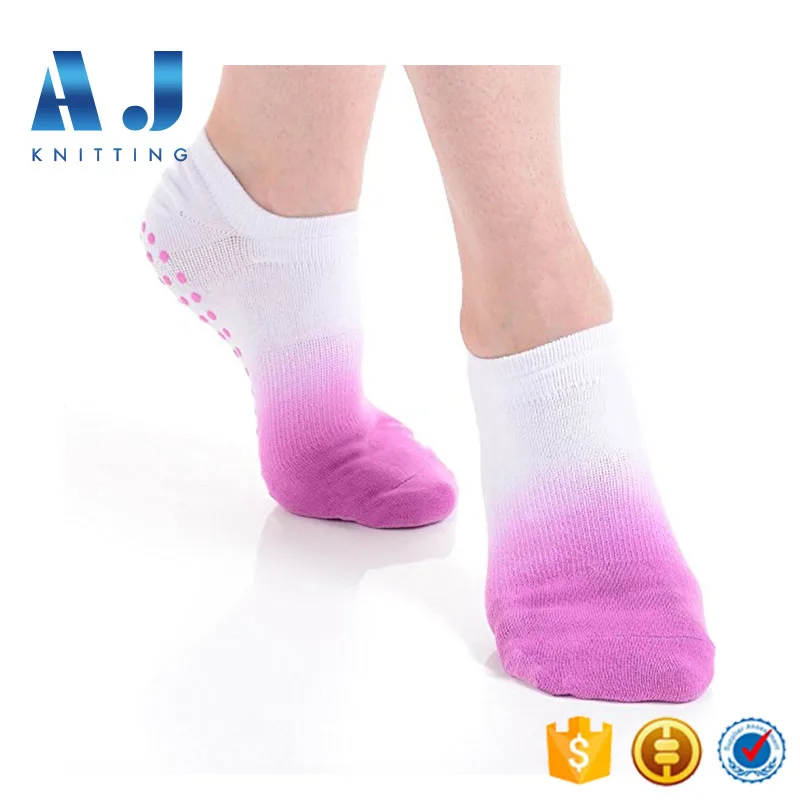 AJ18433 Custom Tie Dye Printed Amazon Aqua Cotton Sport Ankle Grip Pilates Yoga Socks Women