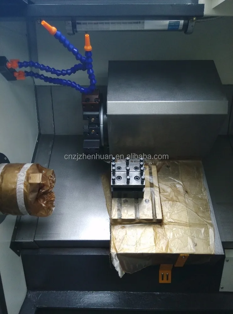 SL6 Horizontal CNC Slant Bed Lathe with High Speed Integrated Body Structure hydraulic chuck