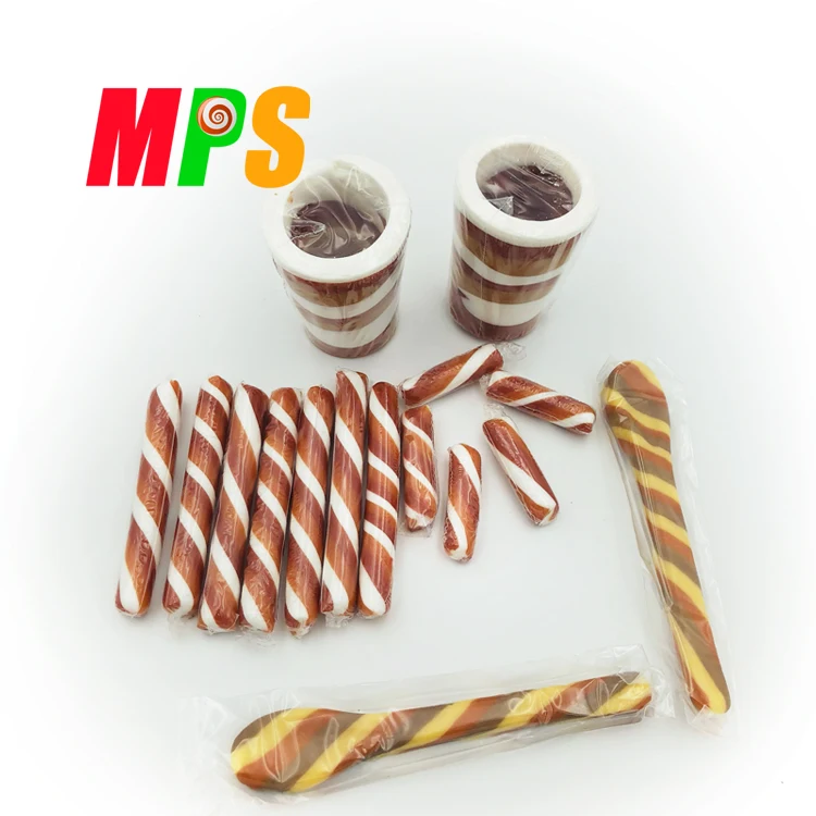 Cafe Color Spoon Shape Handmade Hard Candy for Sale