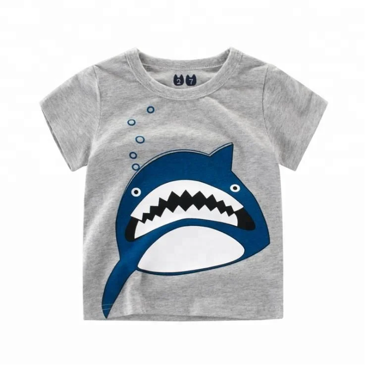 
Hot Sale Cute Baby Boy Clothes Summer Round Neck Short Sleeve 100% Cotton Kids Toddler T-Shirt 