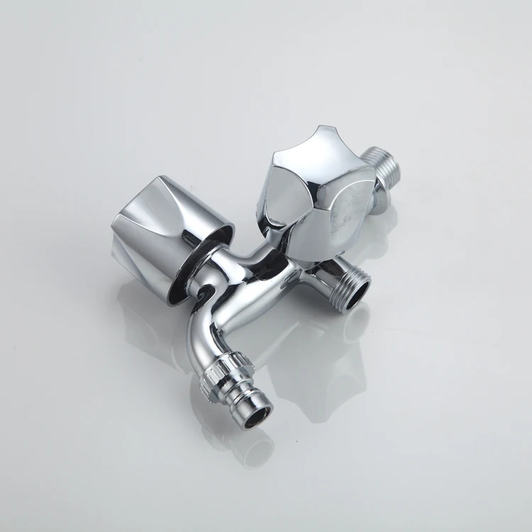 One way flow two handle double control ABS plastic water tap