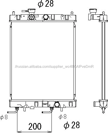 Авто- радиатор с высоком качеством для NISSAN MICRA CG13DE 1.3