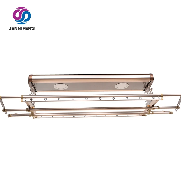Factory Direct Sales Convenient Design Electric Drying Foldable Aluminum Clothes Hanger With LED Lighting