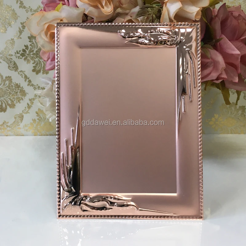 
iron nickel plated shiny dark silver color photo frame, silver gold, 4x6