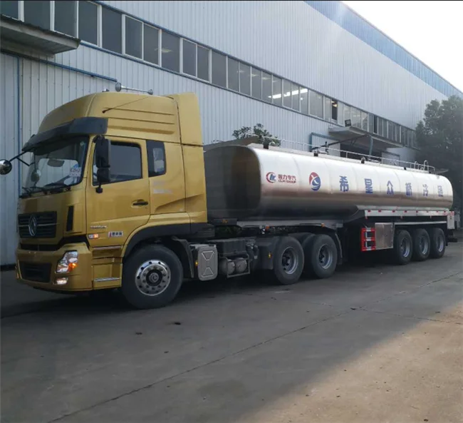 Food Grade 304 Stainless Steel Transport Bulk Milk tank Semi Trailer Bulk Beer Bulk tank Truck Semi-trailer