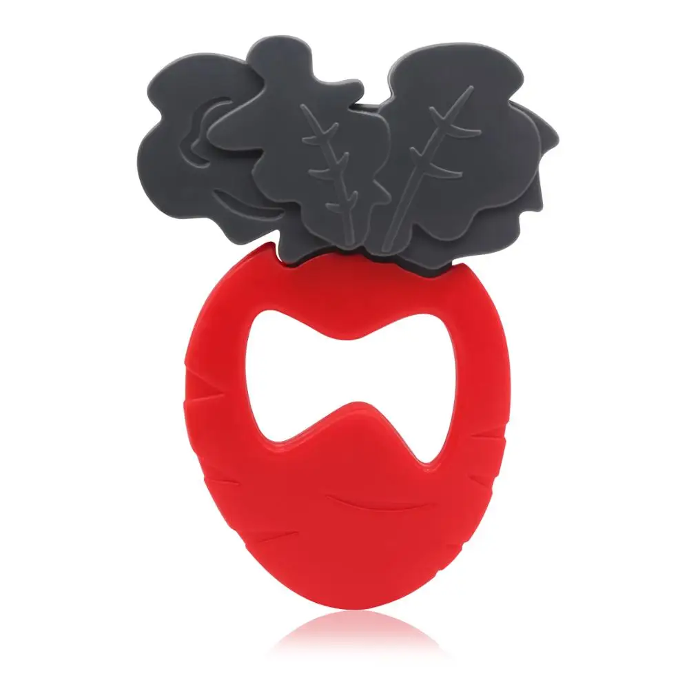 
100% Eco-friendly Food Grade Silicone Baby Teether Natural Material Vegetable Shaped Silicone Soft Baby Toys 