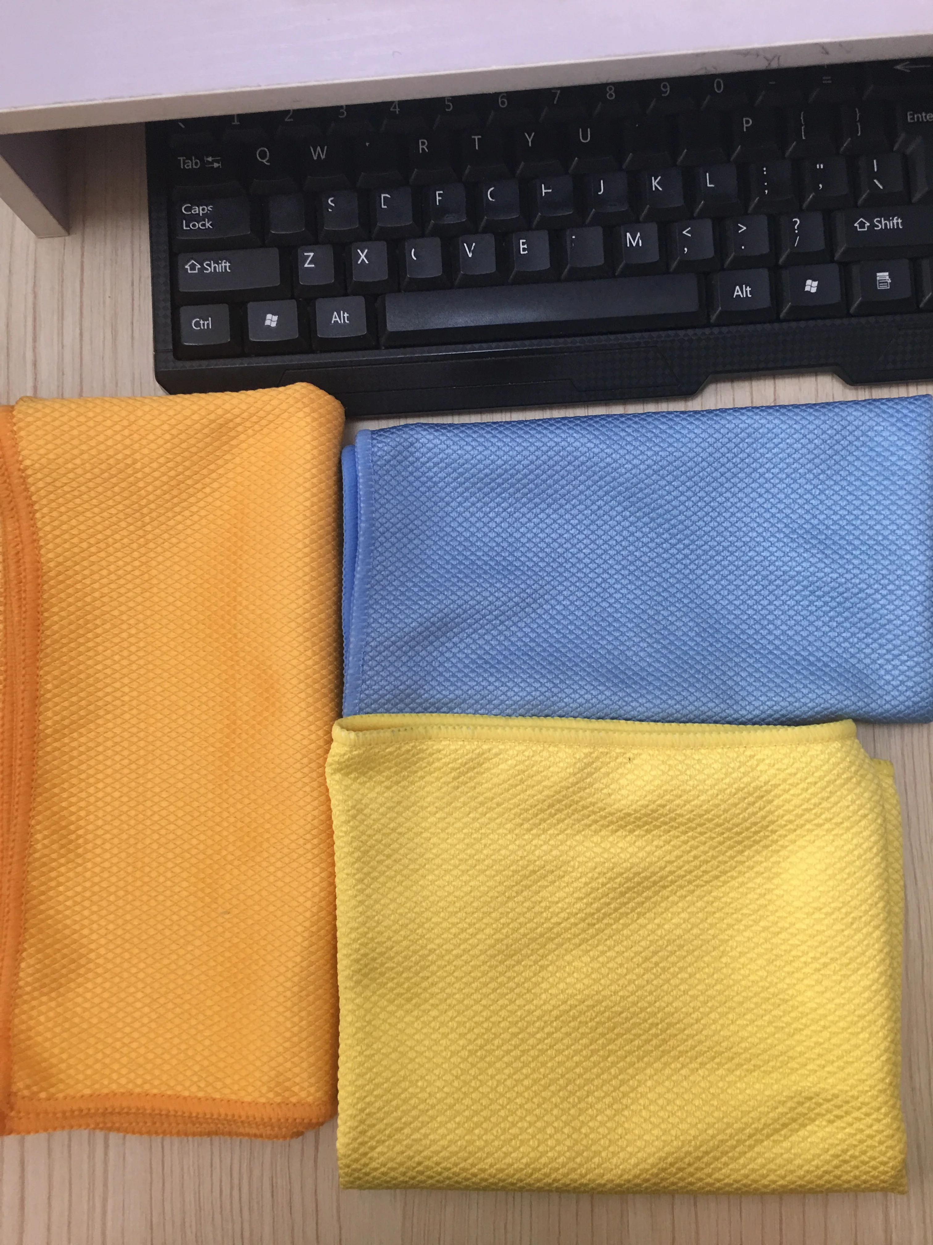 Diamond Microfiber Towel Fish scale cloth French Terry kitchen Microfibre for glass cleaning car care towel