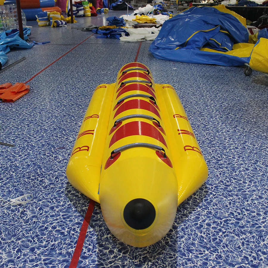 Inflatable Water Sport Game Banana Boat Professional Manufacturer  PVC Inflatable Boat for 10 Persons