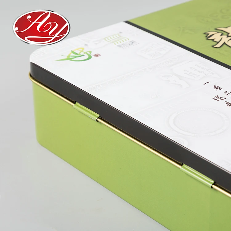 Большой контейнер из олова для пищевых продуктов металлическая упаковочная коробка чая