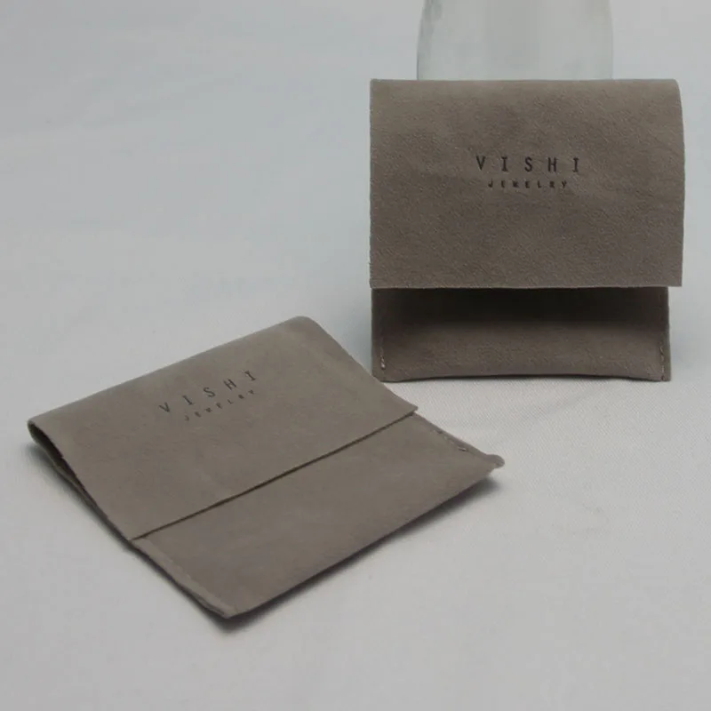 Небольшой бархатный мешочек для ювелирных изделий с логотипом на заказ с клапаном