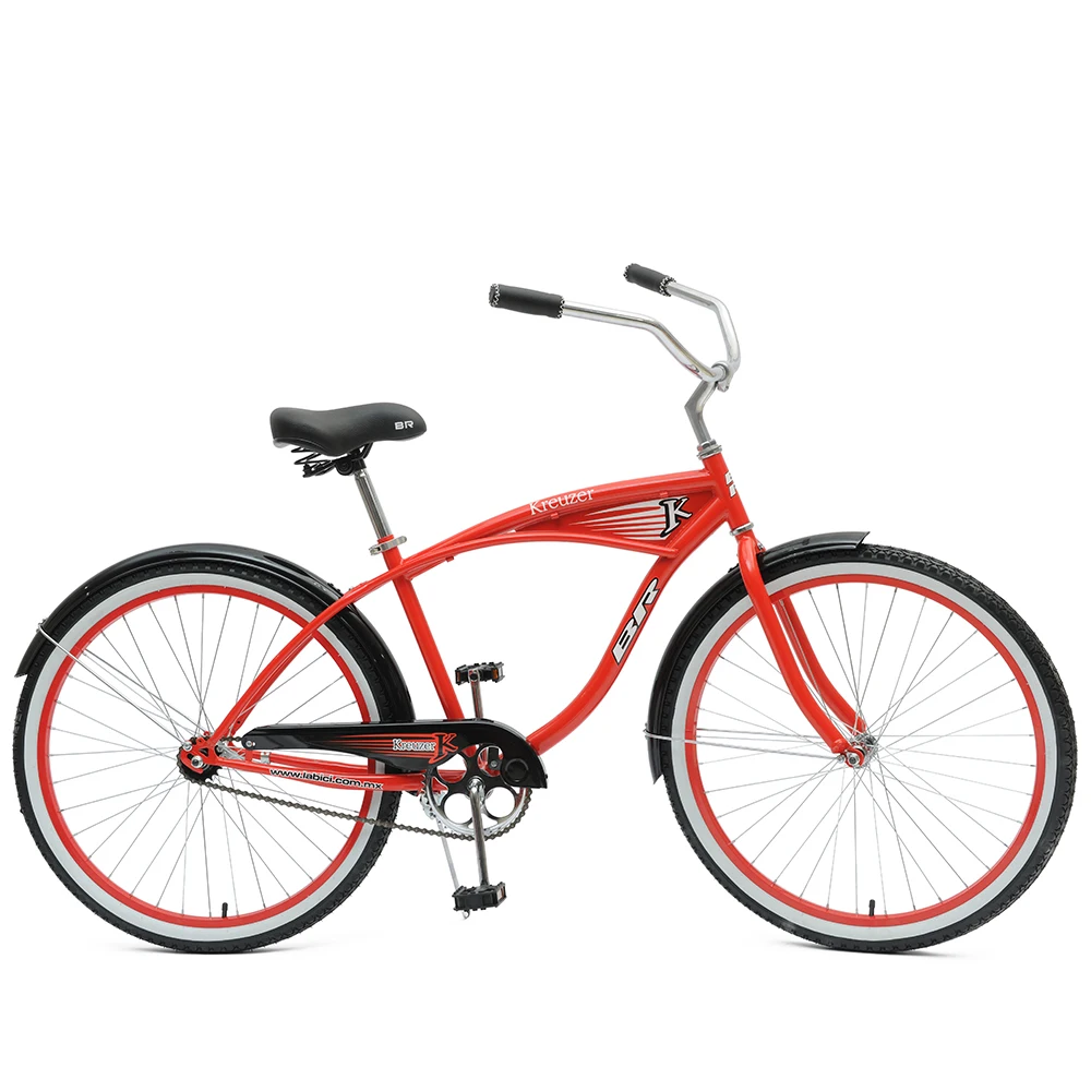 Cheap steel frame 26 inch single speed beach bike with coaster brake