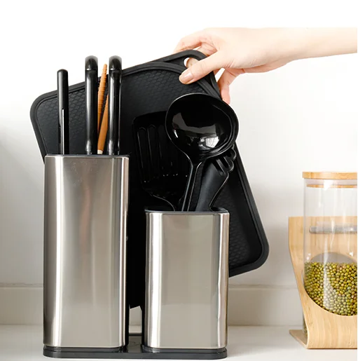 Stainless Steel Spoon Fork Knife Holder Kitchen Storage Rack Kitchen Utensil Holder